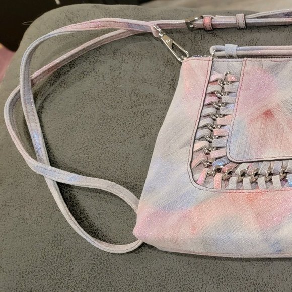 Aimee Kestenberg Suede Rainbow Crossbody Purse - Picture 2 of 8